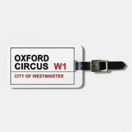 Etiqueta De Bagagem Oxford Circus Lodon Inglaterra