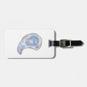 Etiqueta de bagagem Oyster em aquarela