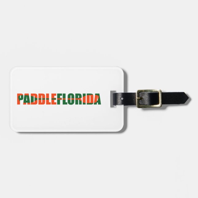 Etiqueta De Bagagem Paddle Florida Kayaking (Frente Horizontal)