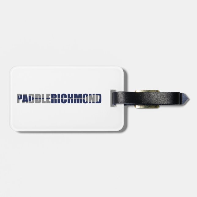 Etiqueta De Bagagem Paddle Richmond Virginia Kayaking (Traseira Horizontal)