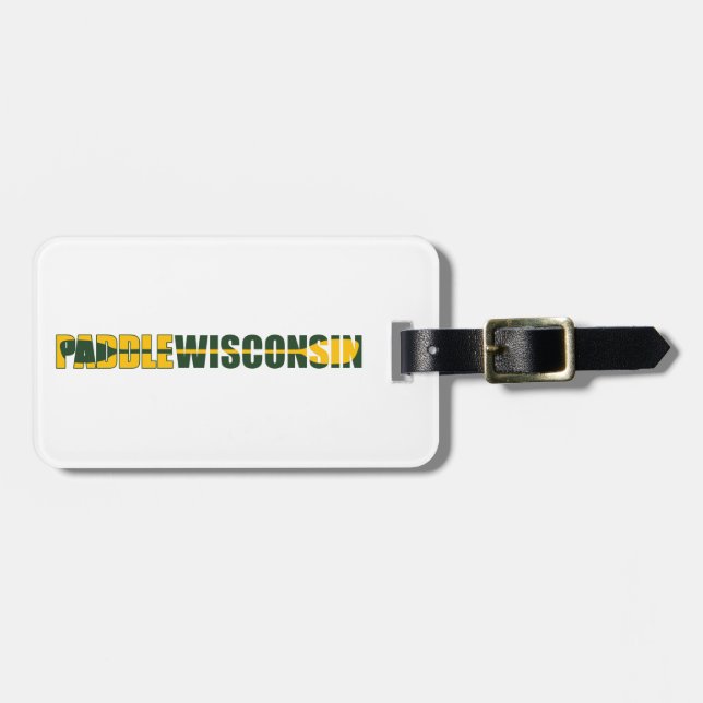 Etiqueta De Bagagem Paddle Wisconsin Kayaking (Frente Horizontal)
