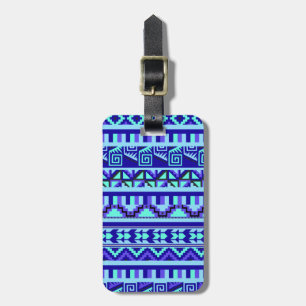 Etiqueta De Bagagem Padrão Abstrato Aztec Tribal Impressão