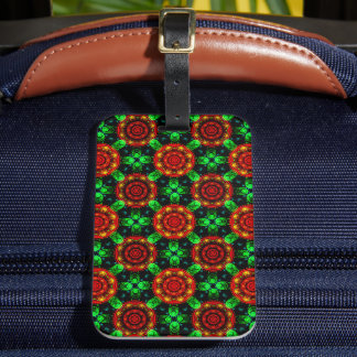 Etiqueta De Bagagem Padrão Abstrato Floral Moderno Boho Elegante #504