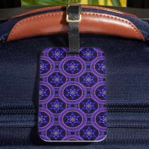 Etiqueta De Bagagem Padrão Abstrato Floral Moderno Boho Elegante #505