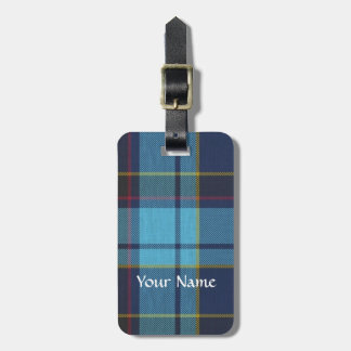 Etiqueta De Bagagem Padrão azul de tartan dos EUA