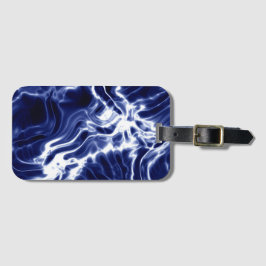 Etiqueta De Bagagem Padrão brilhante azul
