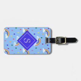 Etiqueta De Bagagem Padrão Cute Rainbow Sky Personalizado