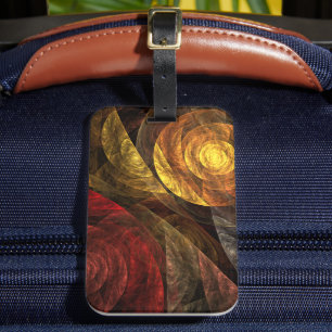 Etiqueta De Bagagem Padrão de Abstrato de Arte Floral Moderna da Flor 