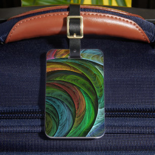 Etiqueta De Bagagem Padrão de Abstrato de Arte Moderna com Glória de C