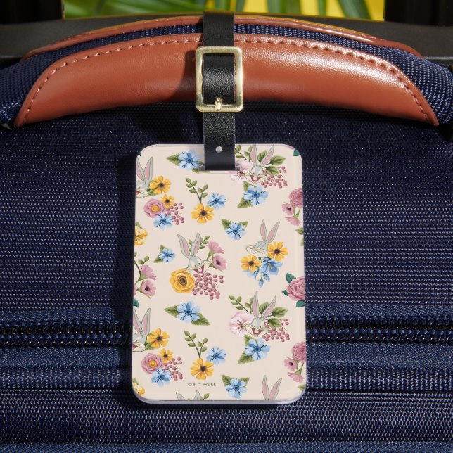 Etiqueta De Bagagem Padrão de Bordado Floral BUGS BUNNY™ (Frente Insitu 2)