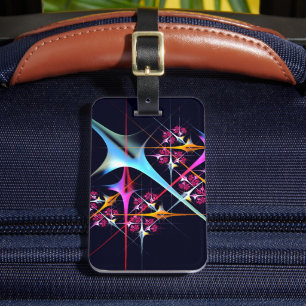 Etiqueta De Bagagem Padrão de cor de Abstrato de arte moderna, cor-de-