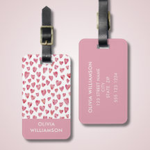 Padrão de coração de amor em aquarela rosa fofo