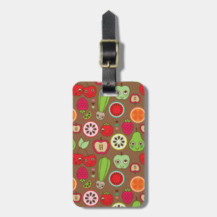 Etiqueta De Bagagem Padrão de cozinha de Fruta