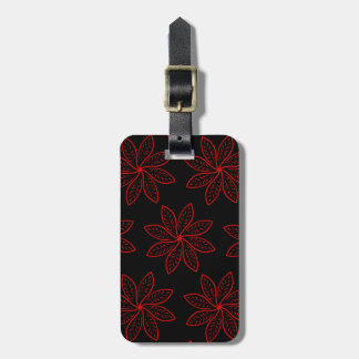 Etiqueta De Bagagem Padrão de Crimson em Preto