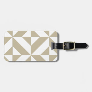 Etiqueta De Bagagem Padrão de Cubo Clay Geométrico Deco