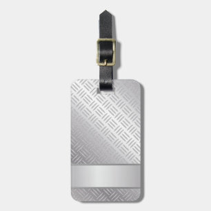 Etiqueta De Bagagem Padrão de diamante metálico