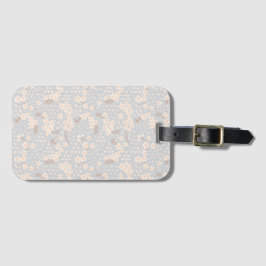 Etiqueta De Bagagem Padrão de flor Não-me-esqueças