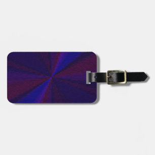 Etiqueta De Bagagem Padrão de gradiente circular azul a roxo