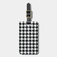 Padrão de Houndstooth Preto Branco