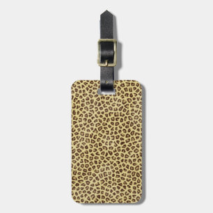 Etiqueta De Bagagem Padrão de Impressão Animal Cheetah, menina hipst