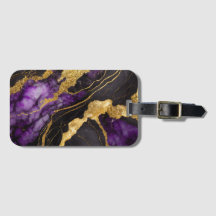 Padrão de Mármore Preto Roxo com Dourado