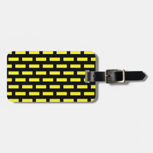 Etiqueta De Bagagem Padrão de Parede Preto e Amarelo