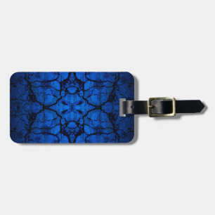 Etiqueta De Bagagem Padrão de parede rachada azul