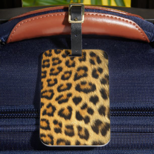 Etiqueta De Bagagem Padrão de Pele de Leopardo