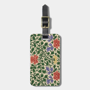 Etiqueta De Bagagem Padrão de Peônia Chinoiserie Vintage Owen Jones