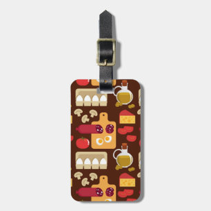 Etiqueta De Bagagem Padrão de pizza