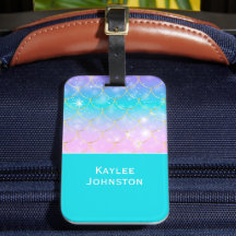 Padrão de sereia, garotas de monograma personaliza