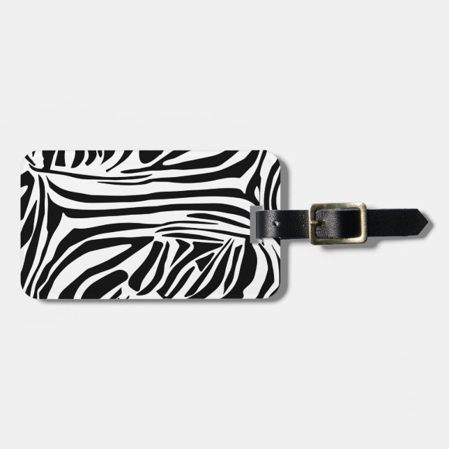 Etiqueta De Bagagem Padrão de zebra (Frente Horizontal)
