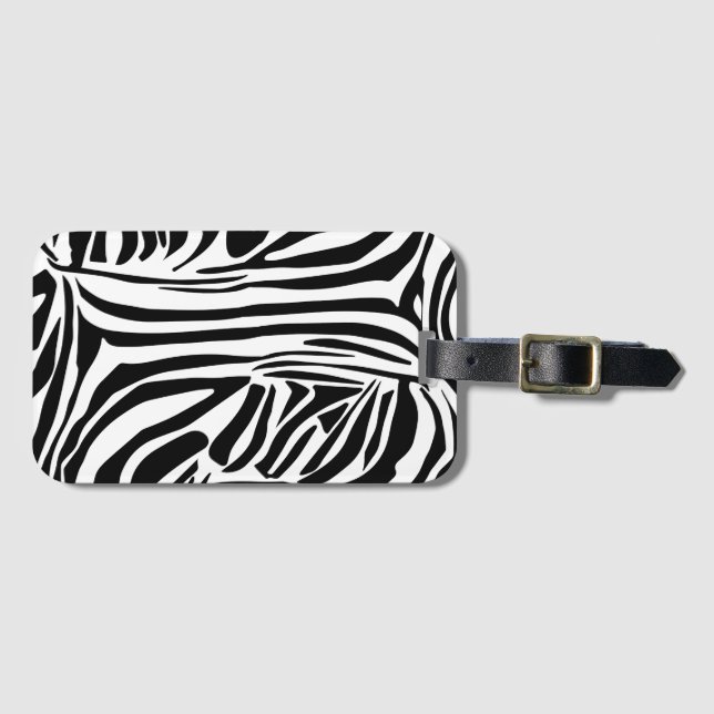 Etiqueta De Bagagem Padrão de zebra (Frente Horizontal)