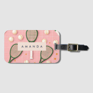 Etiqueta De Bagagem Padrão do suporte monograma personalizado para Tên