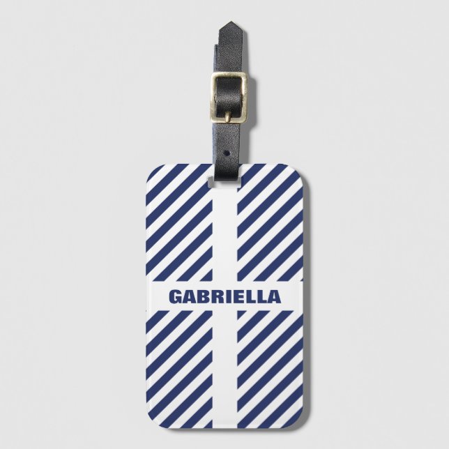 Etiqueta De Bagagem Padrão E Nome Strike (Frente Vertical)