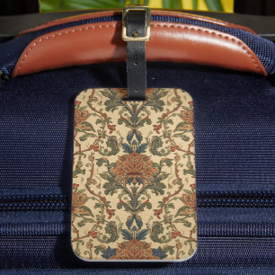 Etiqueta De Bagagem Padrão Floral Art Nouveau de William Morris Compto