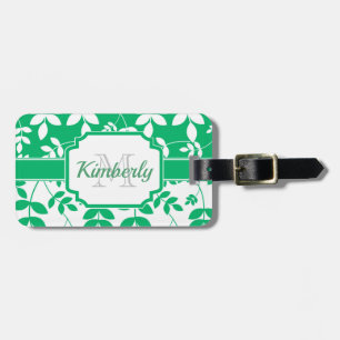 Etiqueta De Bagagem Padrão Floral Bonito