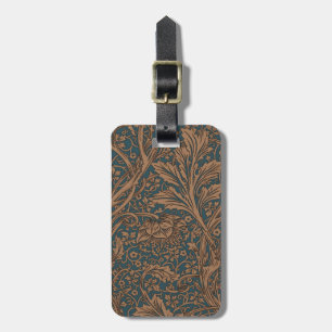 Etiqueta De Bagagem Padrão Floral Clássico Arcádia de William Morris
