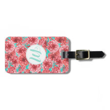 Padrão Floral Coral e Monograma