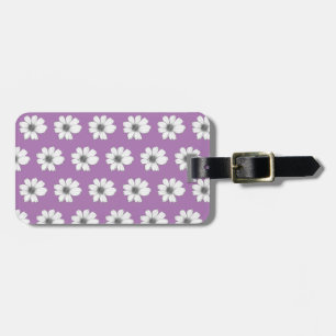 Etiqueta De Bagagem Padrão floral roxo