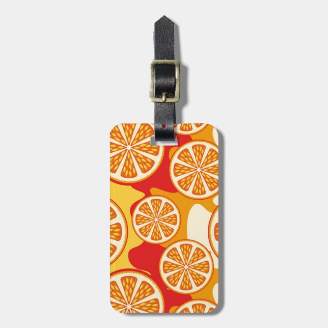 Etiqueta De Bagagem Padrão laranja (Frente Vertical)