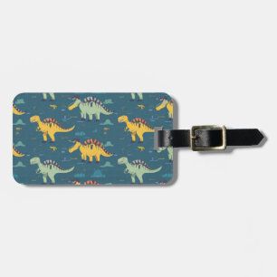 Etiqueta De Bagagem Padrão pré-histórico do dinossauro do rex