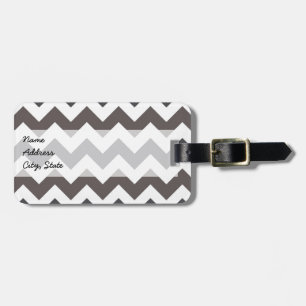Etiqueta De Bagagem Padrão Trendy Chevron Zigzag 7