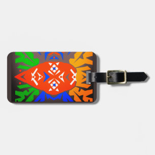 Etiqueta De Bagagem Padrão Tribal Abstrato
