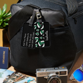 Etiqueta De Bagagem Padrão Verde do Esporte de Voleibol