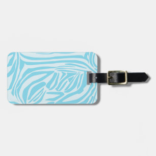 Etiqueta De Bagagem Padrão Zebra Azul