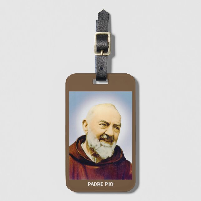 Etiqueta De Bagagem Padre Pio Bagagem (Frente Vertical)