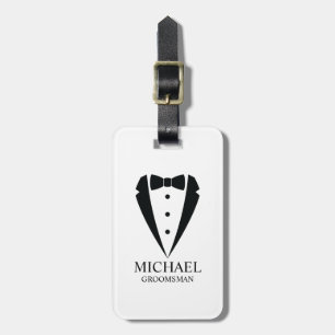 Etiqueta De Bagagem Padrinhos de casamento personalizados de terno de 