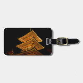 Etiqueta De Bagagem Pagode Japão Quioto