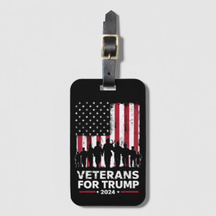 Etiqueta De Bagagem Pai Avô Veteranos Para Trump 2024 Bandeira America